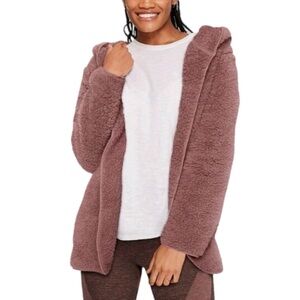 PINK Victoria's Secret | Sherpa Open Front  Teddy Cardigan Mauve Pink